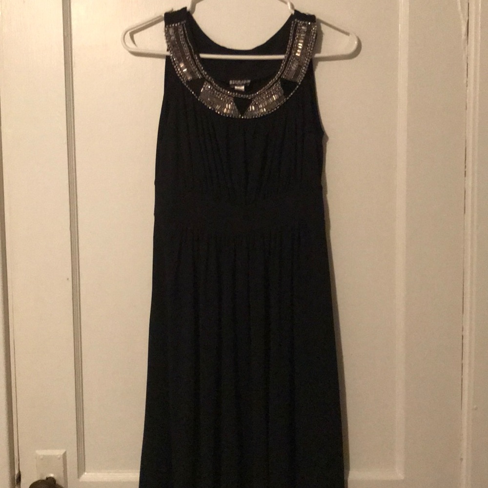 Haani Black Dress with Sequins and Beads